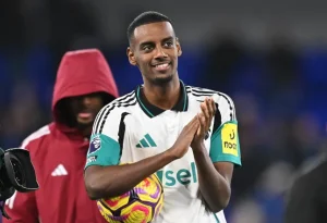 Alexander Isak scored a hat-trick in Newcastle United’s win over Ipswich Town on Saturday (Getty)
