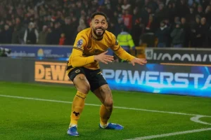 Matheus Cunha is expected to be available for Tottenham vs Wolves despite the looming threat of a lengthy ban (Image: (Photo by Malcolm Couzens/Getty Images))